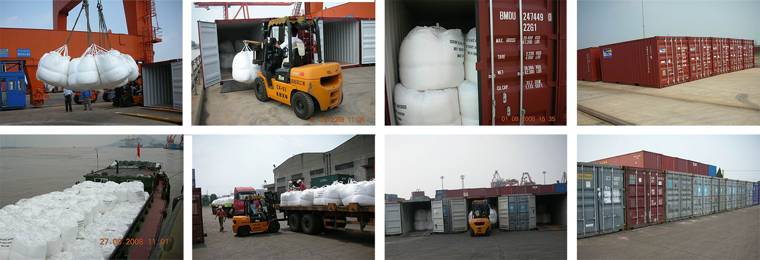 Vận chuyển natri sulfat khan bằng container
